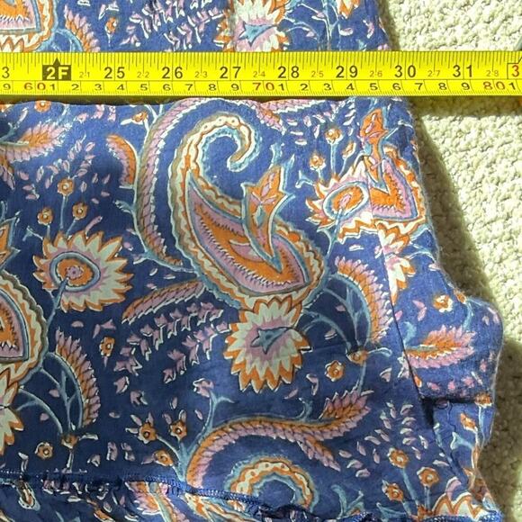 Bell by Alicia Bell Paisley Button Down Maxi Dress with Tassels Size Large Navy - Picture 7 of 10